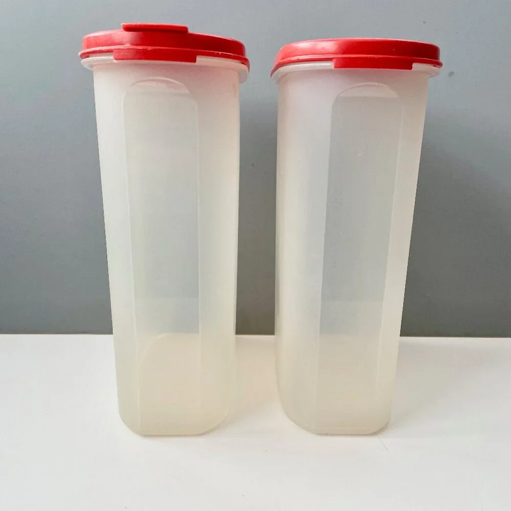 Tupperware 9” Oval #4 Modular Mates 1614 + Red Seal Lids 2 Lot 9.75 c 1616 1618 - Picture 4 of 11